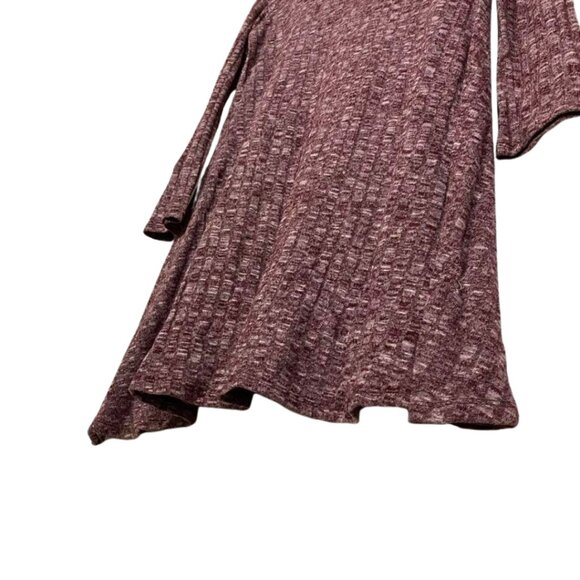 Bobbie Brooks A-Line Knit Dress Long Sleeve Textured Pattern Knee Length Dress - Picture 5 of 12